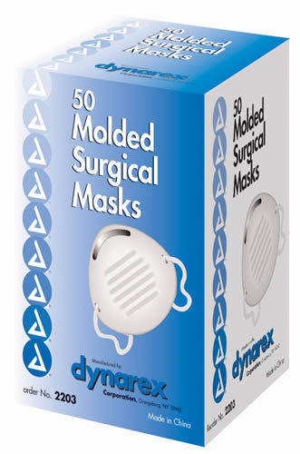 Surgical Cone Shaped Face Mask Bx/50 Blue