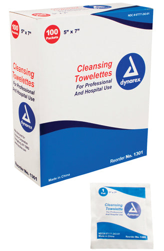 Towellette Cleansing Bx/100 5 x7