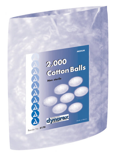 Cotton Balls Non Sterile Medium Pk/2000