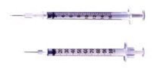 Syringe 3cc 22g 3/4 Bx/100
