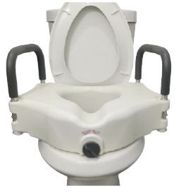 Bathroom Perfect 5 Raised Toilet Seat w/Lock&Arms Cs/2