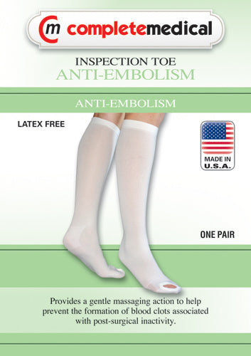 Anti-Embolism Stockings Sm/Lng 15-20mmHg Below Knee Insp Toe
