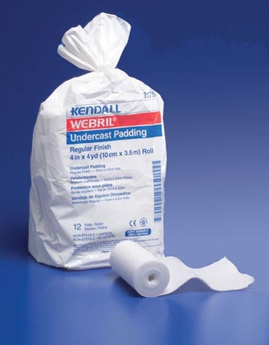 Webril 100% Cotton Undercast Padding 4 x 4 Yds Bg/12