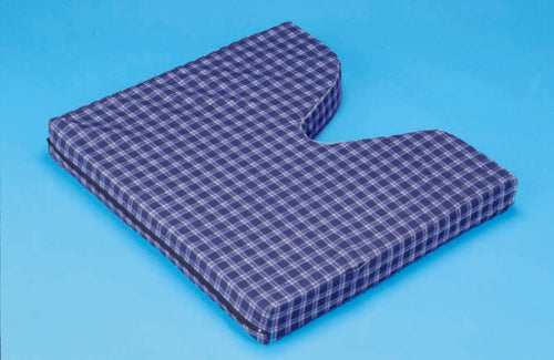 Coccyx Wheelchair Cushion Foam Plaid 16 x 18 x 2